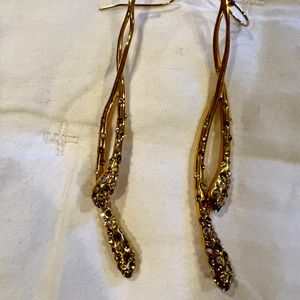 Alexis bittar branch gold crystal earrings